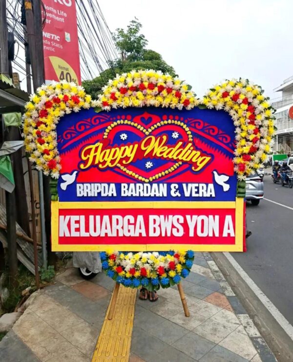 Karangan Bunga Happy Wedding