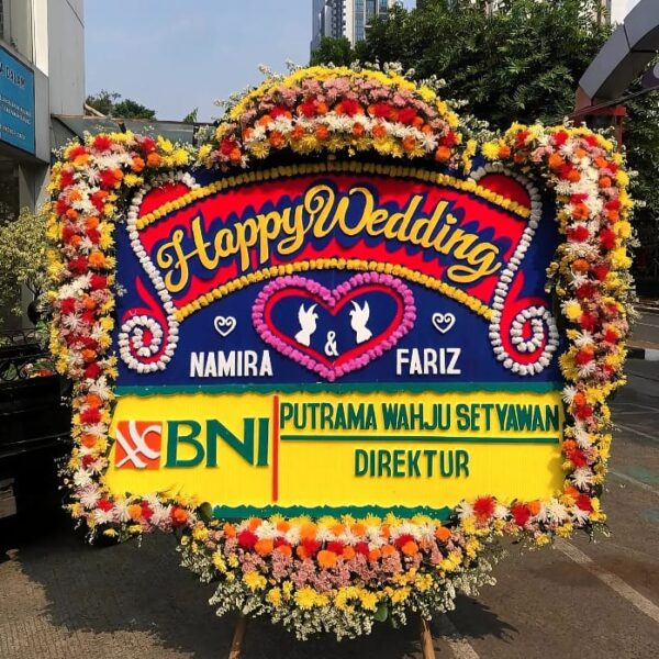 Karangan Bunga Happy Wedding