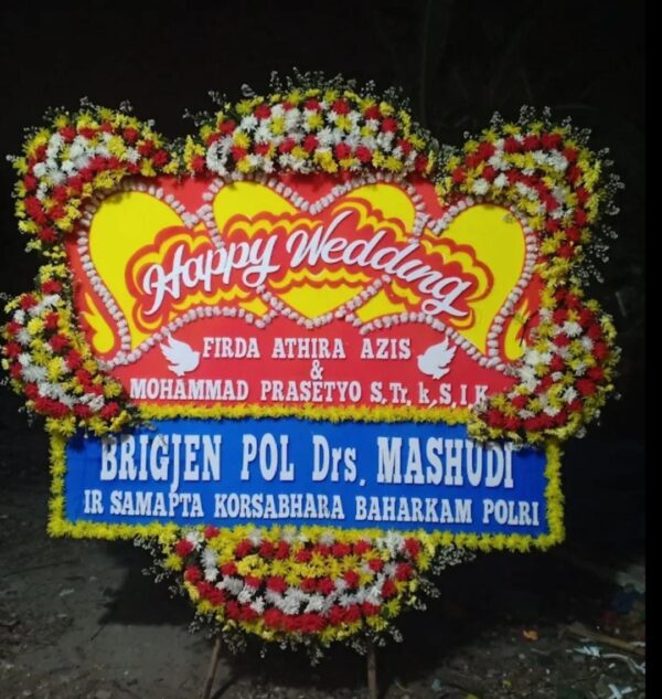 Karangan Bunga Happy Wedding