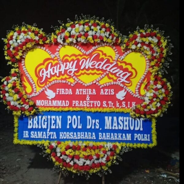 Karangan Bunga Happy Wedding