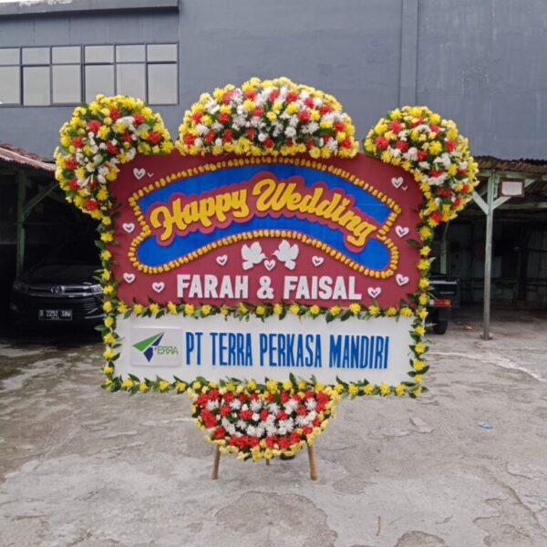 Karangan Bunga Happy Wedding
