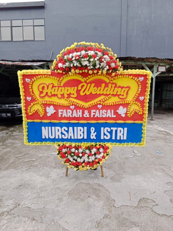 Karangan Bunga Happy Wedding