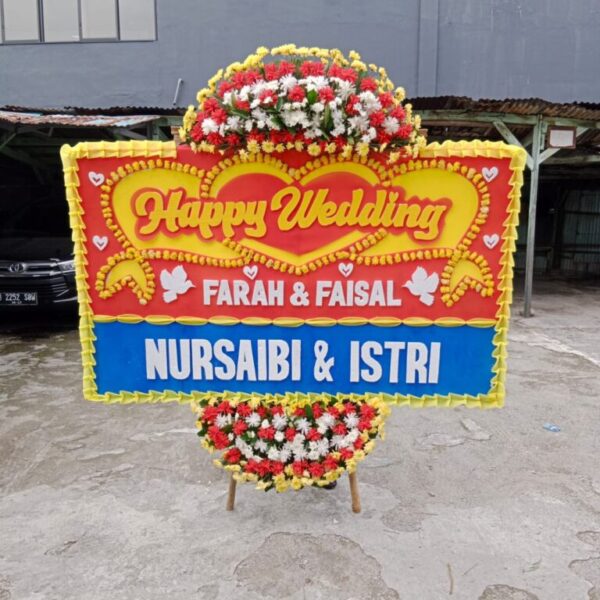 Karangan Bunga Happy Wedding