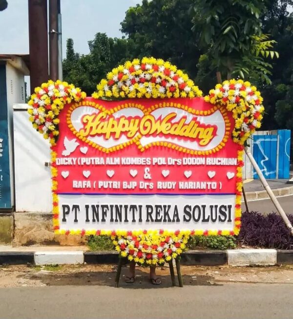 Karangan Bunga Happy Wedding