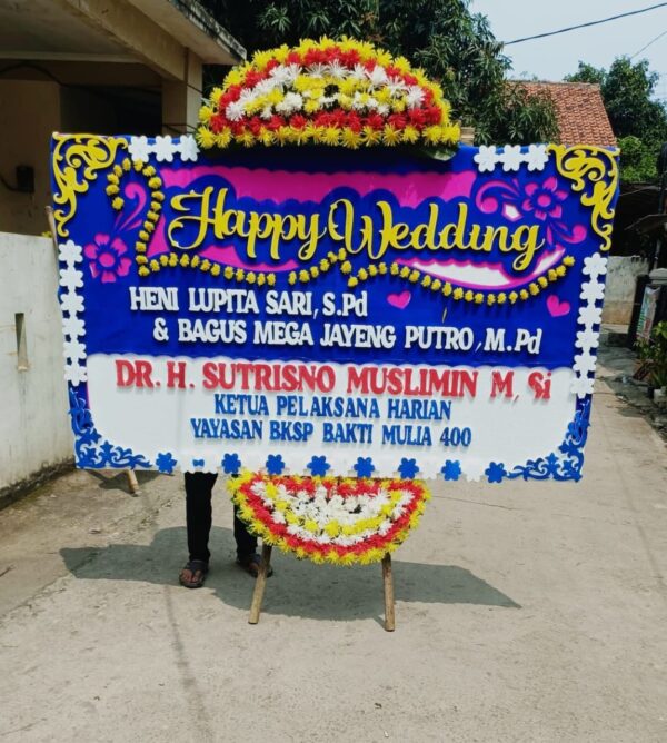 Karangan Bunga Happy Wedding