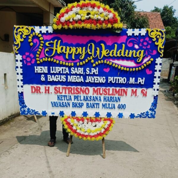 Karangan Bunga Happy Wedding