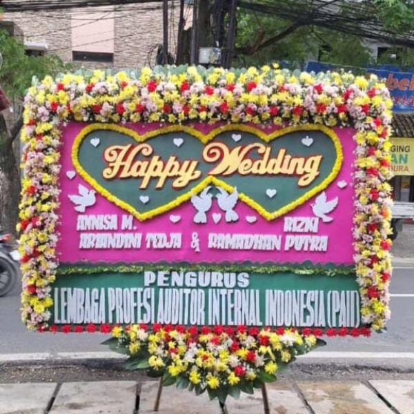 Karangan Bunga Happy Wedding