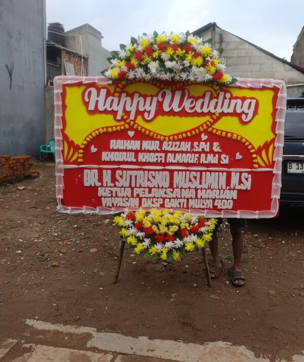 Karangan Bunga Happy Wedding