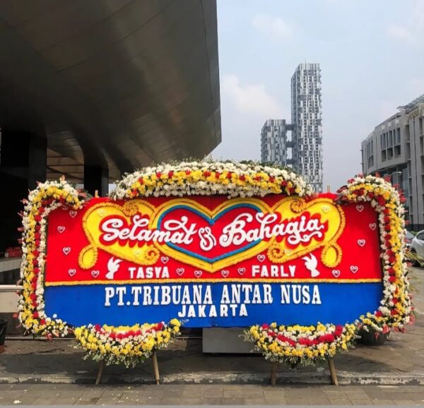 Karangan Bunga Happy Wedding