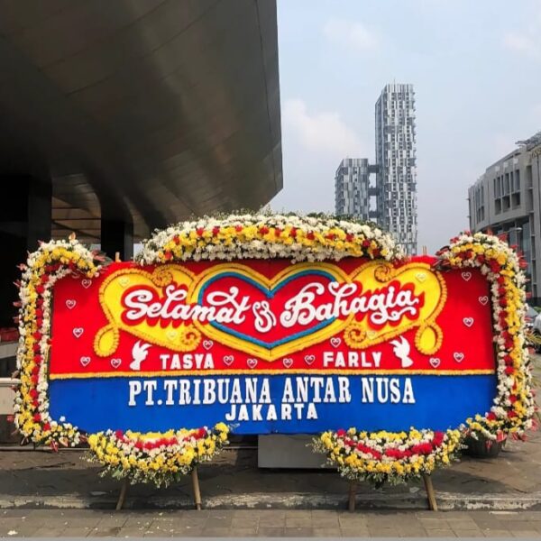 Karangan Bunga Happy Wedding