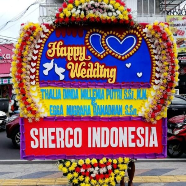 Karangan Bunga Happy Wedding